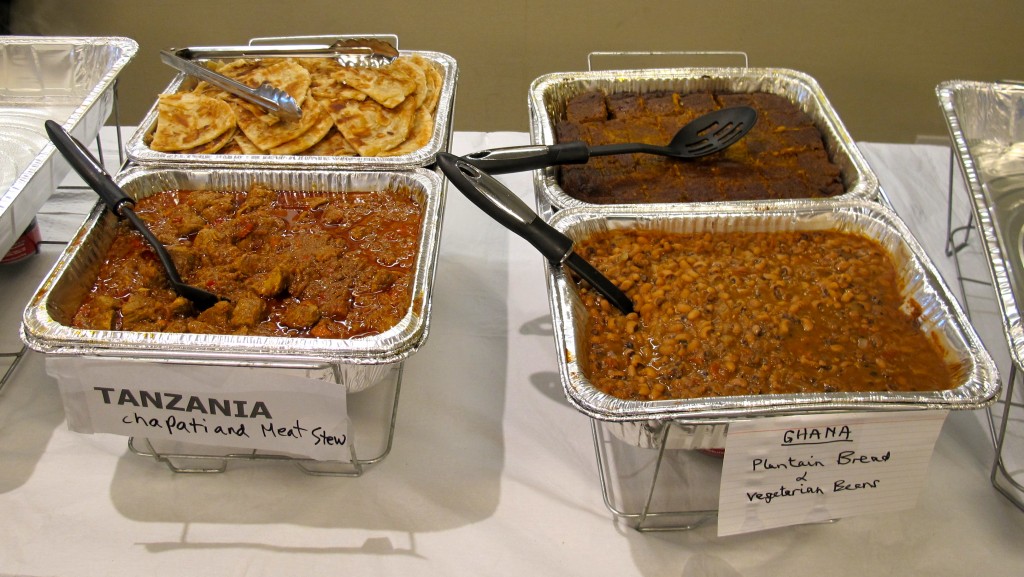 Tanzanian and Ghanaian food at UNAMA fundraiser NYC