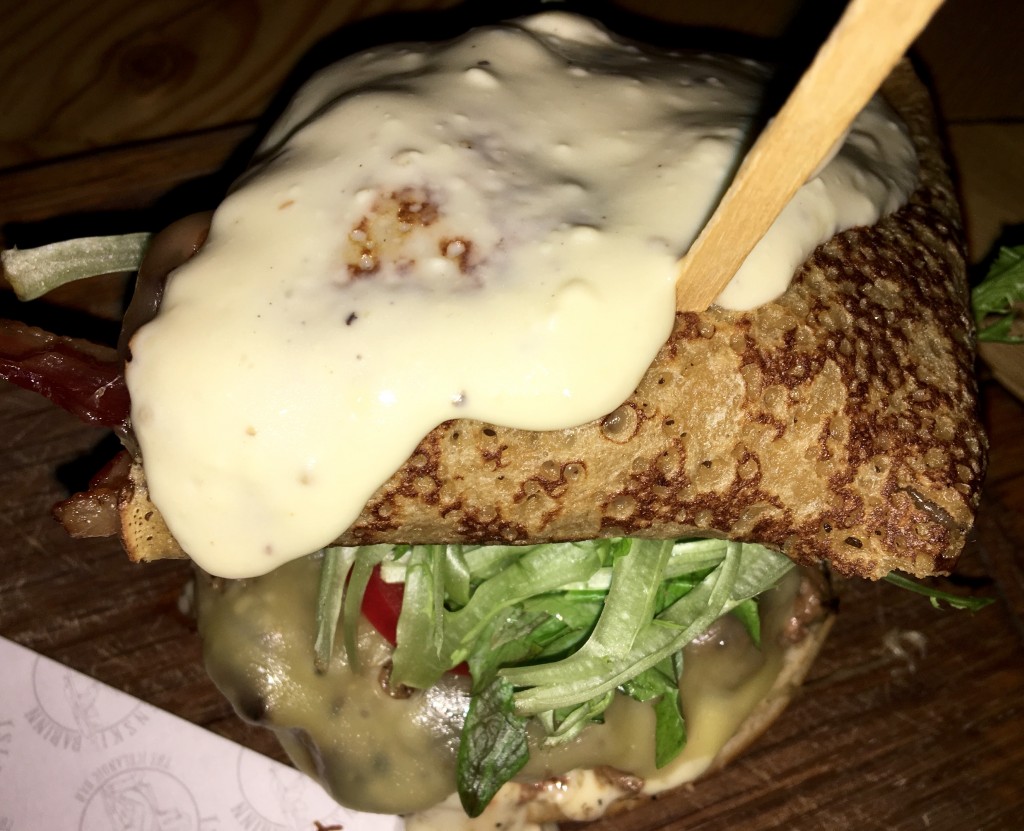 Icelandic triple-gouda, double-bacon pancake burger