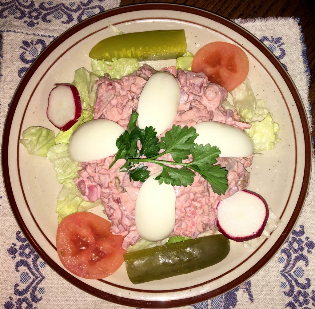 Bavarian herring salad Zum Stammtisch German restaurant NYC
