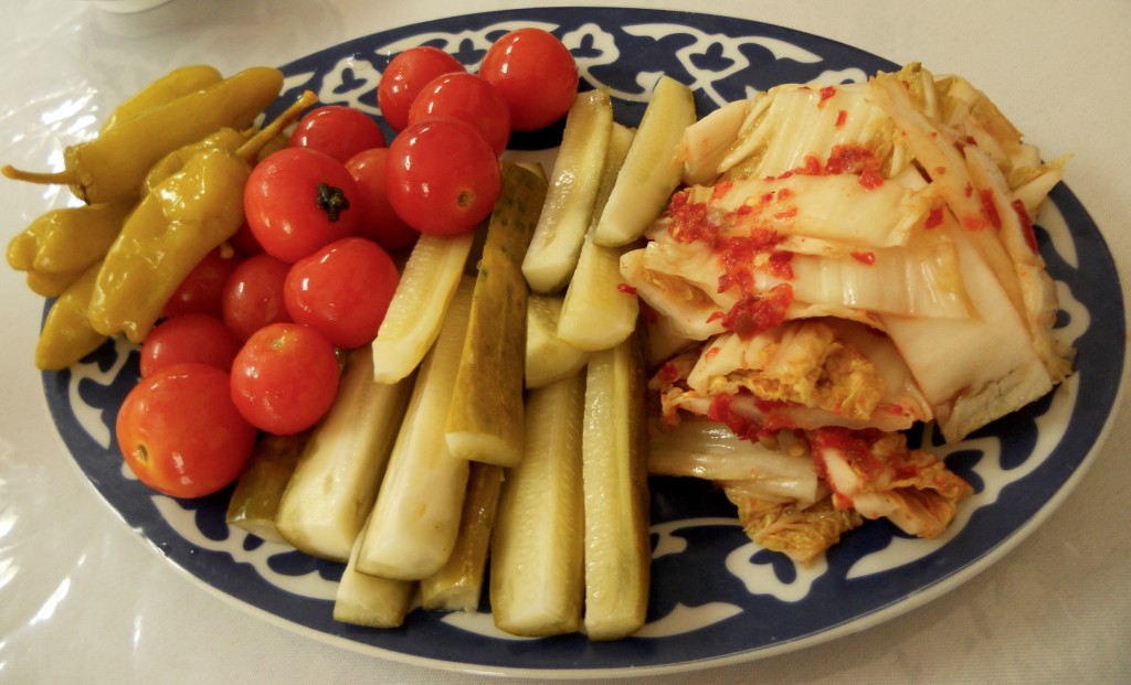 Kyrgyz pickled vegetables at Cafe Avat NYC