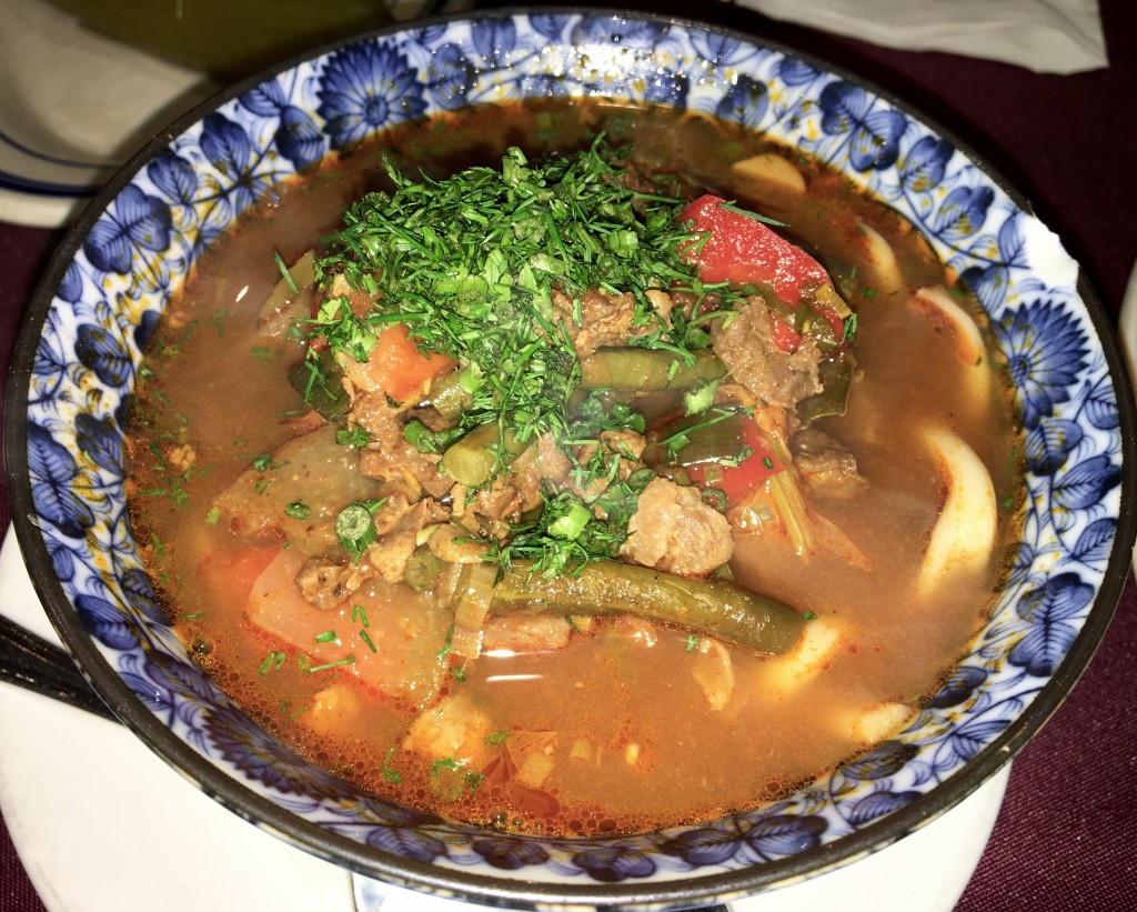 Bukharian Uzbek lagman stew from Nargis Cafe Brooklyn