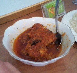 Liberian oil with chicken