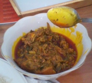 Liberian oil with chicken, redux