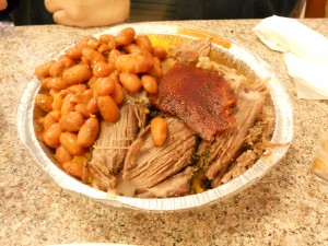 Puerto Rican pernil with chicharron in NYC