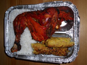 Pakistani tandoori chicken at Lahori Kabab NYC