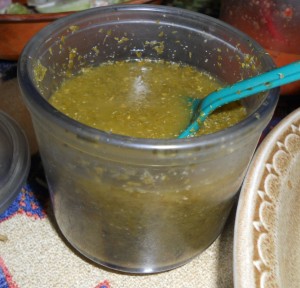 Afghan hot sauce at Afghan Kebab House #2 NYC