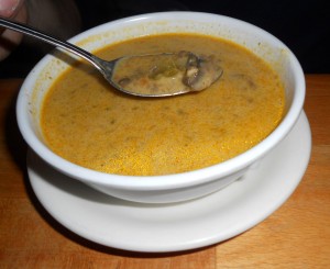 cream of mushroom soup at Andres Hungarian Cafe NYC