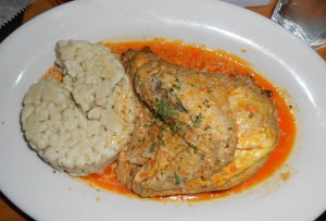 Hungarian chicken paprikash at Andres Cafe NYC