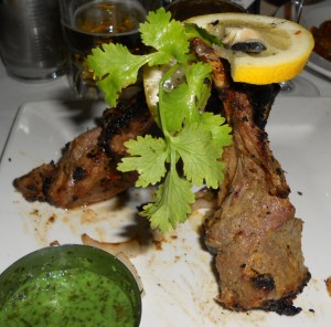 Indian adraki lamb chops at Banjara Restaurant NYC
