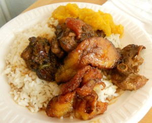 Trinbagonian stew chicken in NYC