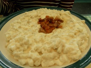 halusky, the national dish of Slovakia