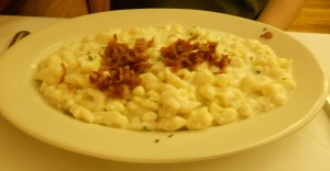 halusky, national dish of Slovakia... in a NYC Czech restaurant