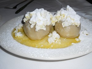 Czech fruit dumplings at Zlata Praha NYC