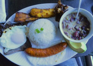 Colombian bandeja paisa at Cafecito Bogota NYC