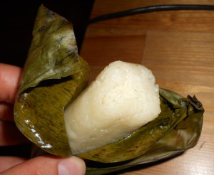 Indonesian tamale at NYC food bazaar