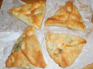 Lebanese meat and spinach pies at Damascus Bakery NYC