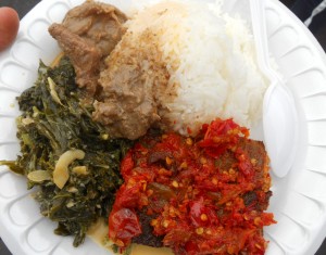 nasi rendang Indonesian national dish in NYC