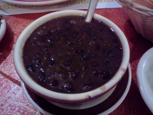 Cuban black beans at Rincon Criollo NYC