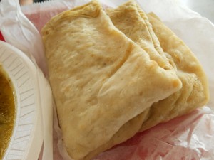 Guyanese roti at Anil's Roti Shop Queens