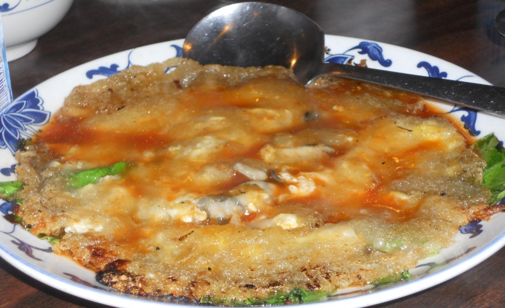 Taiwanese oyster pancake at Main Street Imperial Gourmet NYC « United